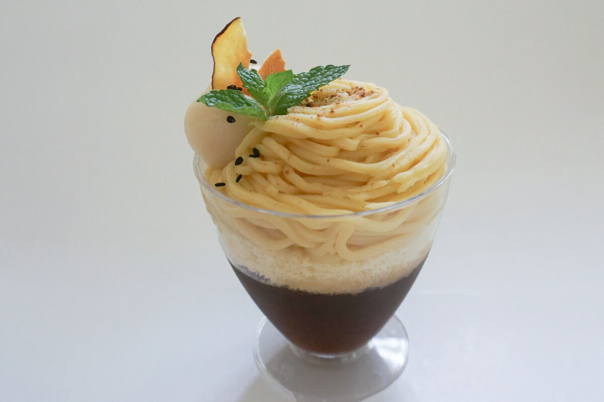ほうじ茶とさつま芋のミニパフェ
