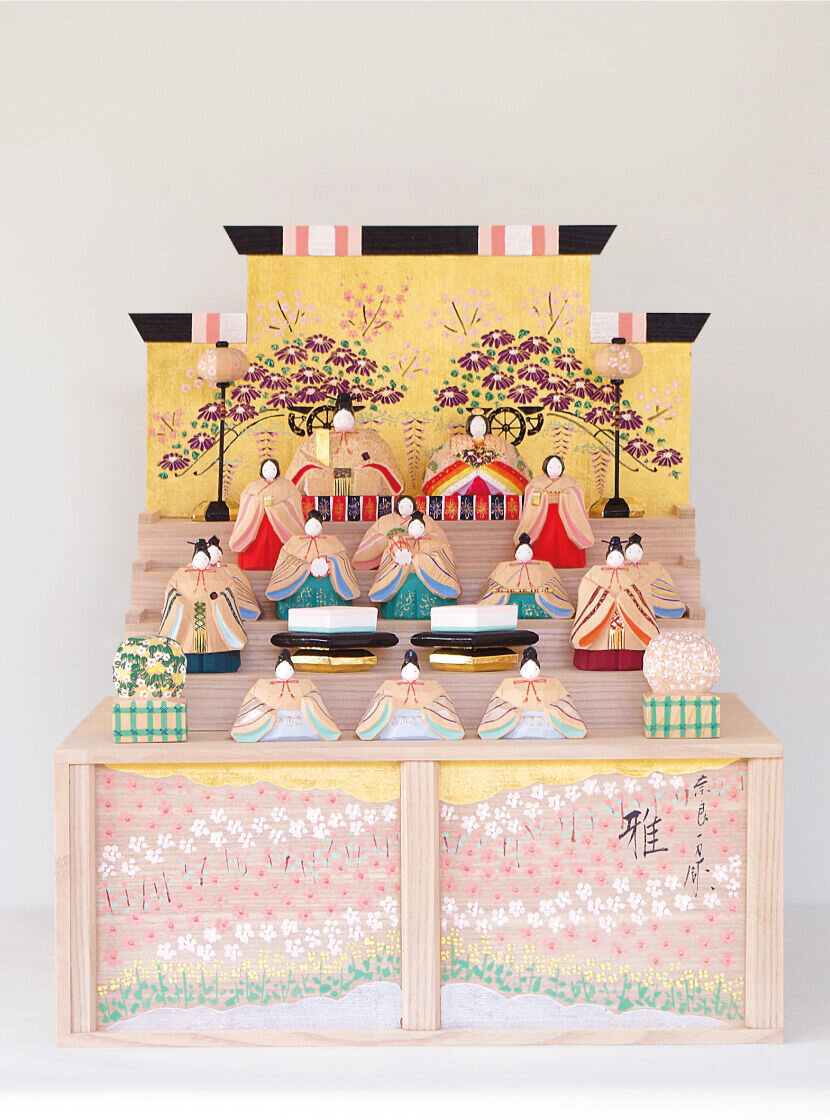 奈良一刀彫　荒木義人作　段雛　-雅-